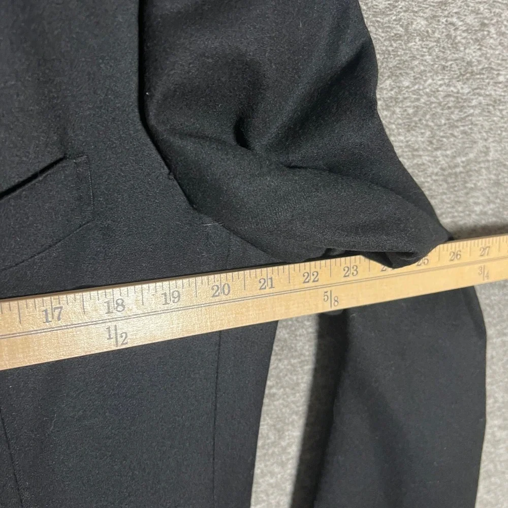 Ermenegildo Zegna Black Double Breasted Wool‎ Blazer Overcoat Italy Peak Lapel